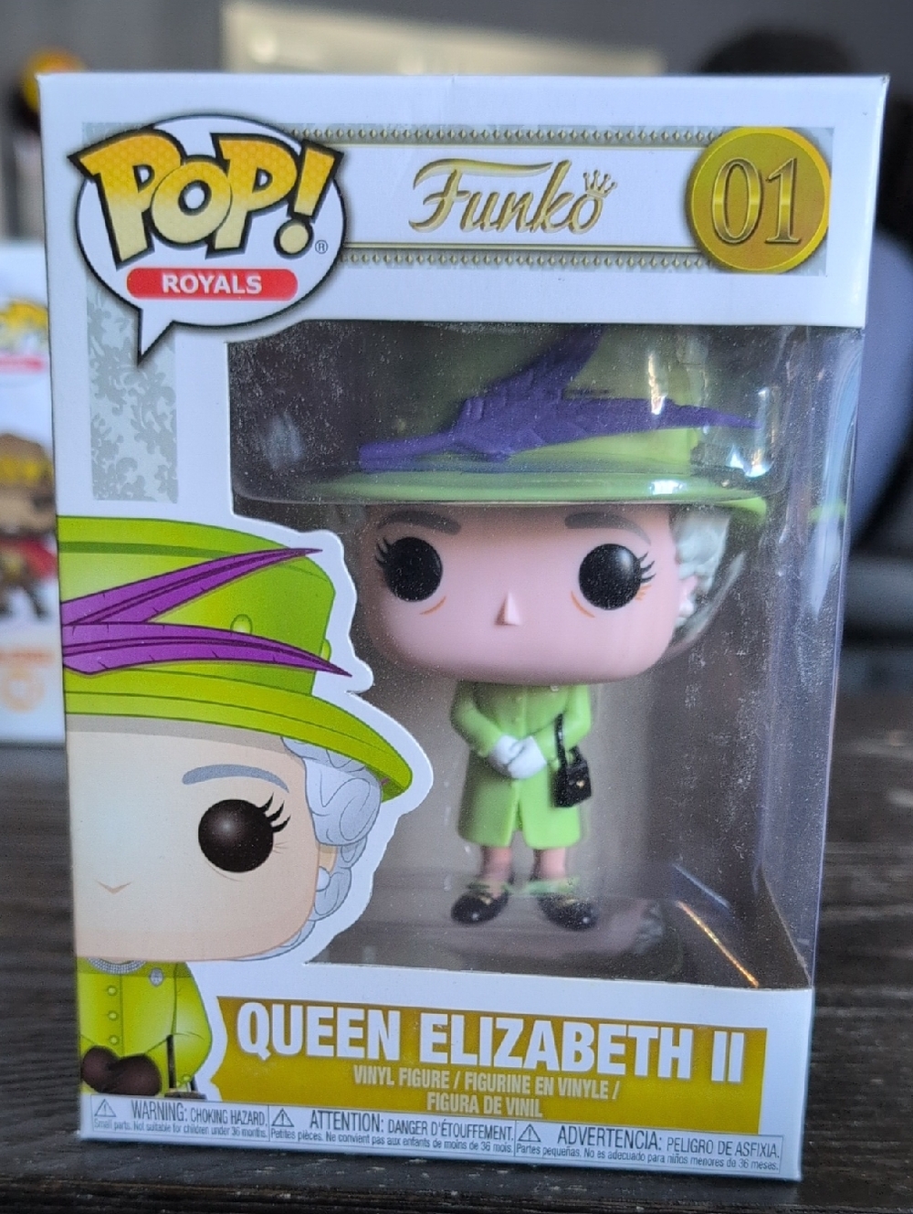 Funko Queen Elizabeth II Lime Green and Purple Outfit Pop! Figure